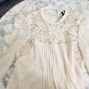 Express white lace blouse